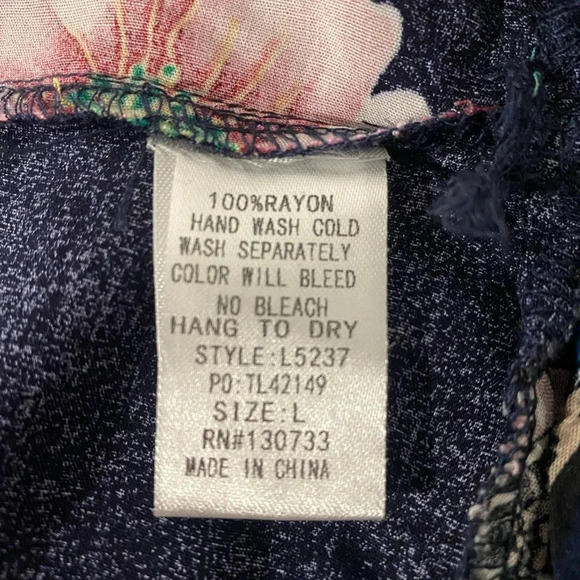 Umgee Faux Wrap Midi Multicolor Boho Floral Dress Size Large - Picture 8 of 10